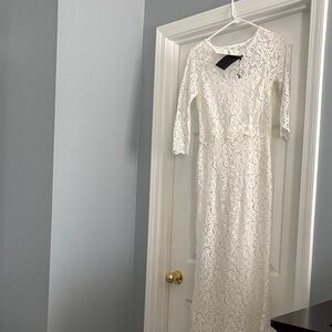 Zara Woman White Lace Dress -NWT